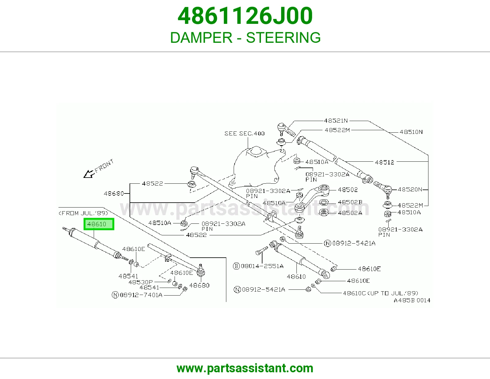 DAMPER - STEERING 4861126J00