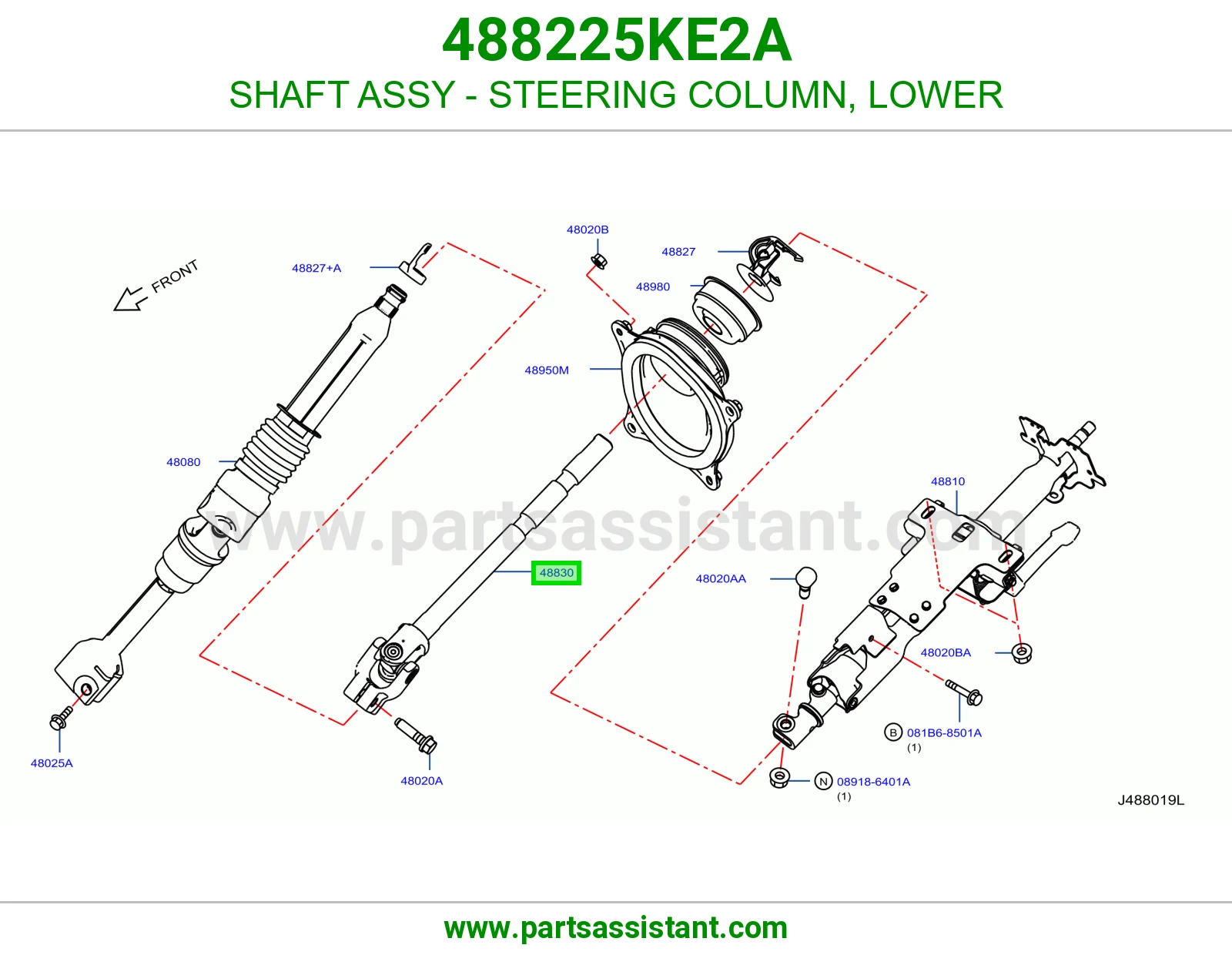 عمود دركسون تحت كامل 488225KE2A