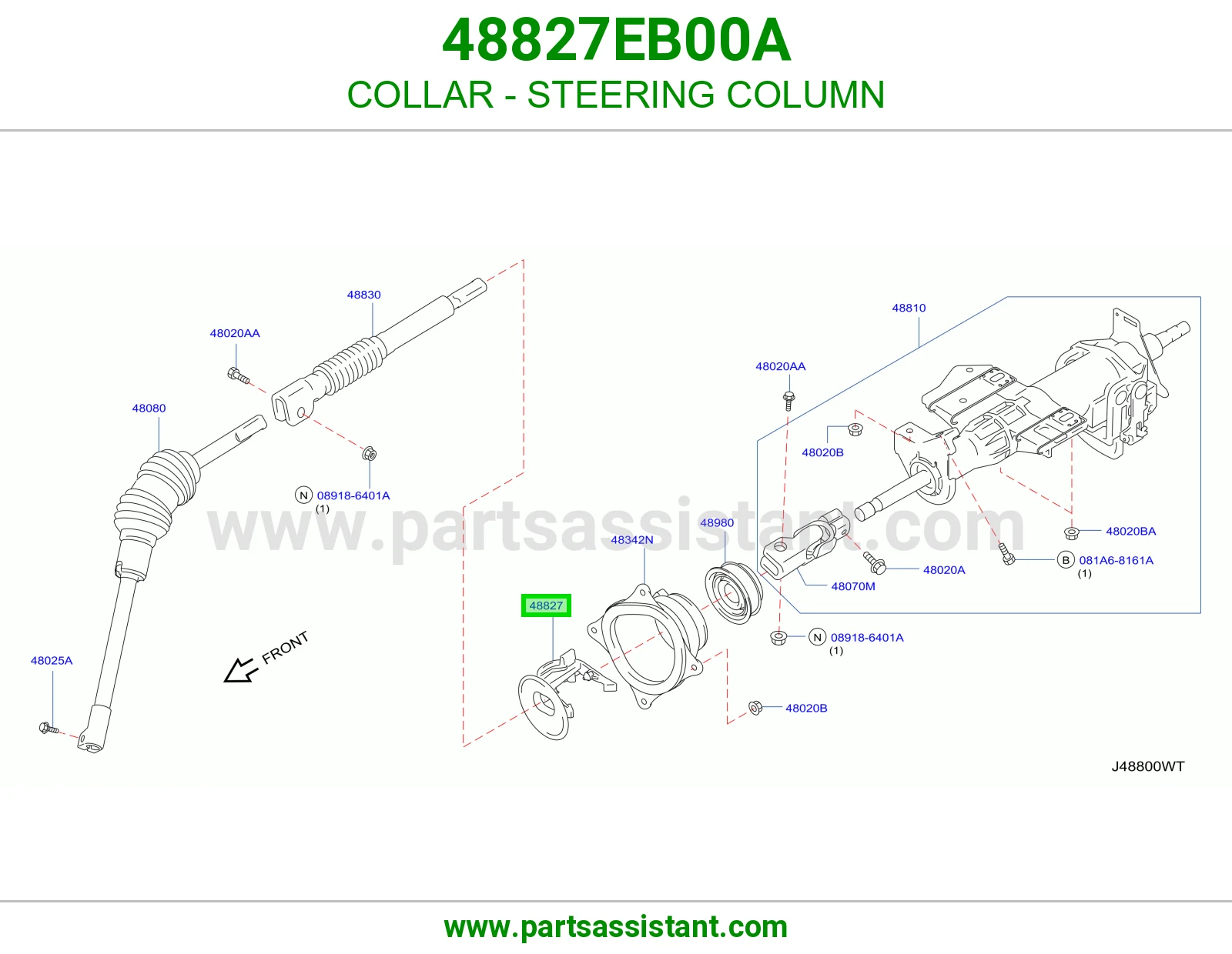 طوق عمود دركسون 48827EB00A