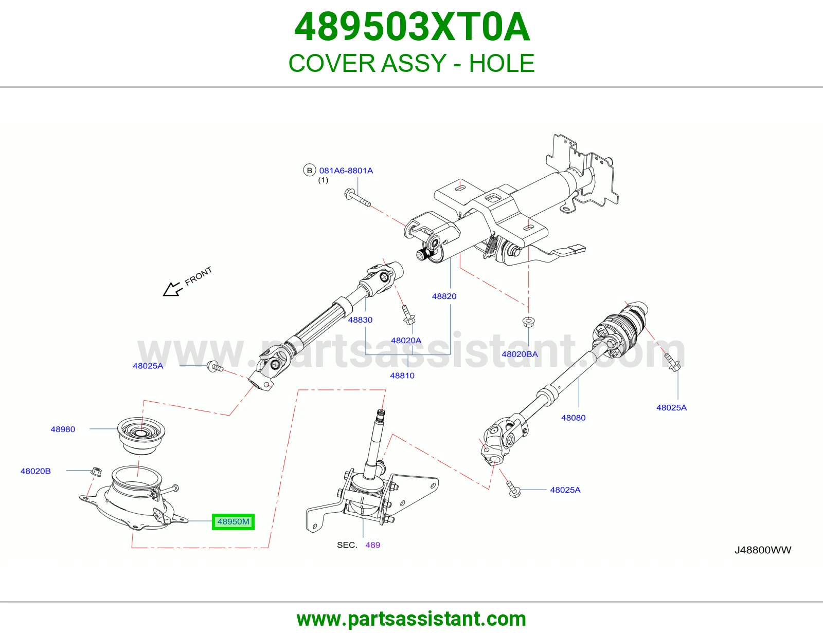 غطاء فتحة كامل 489503XT0A