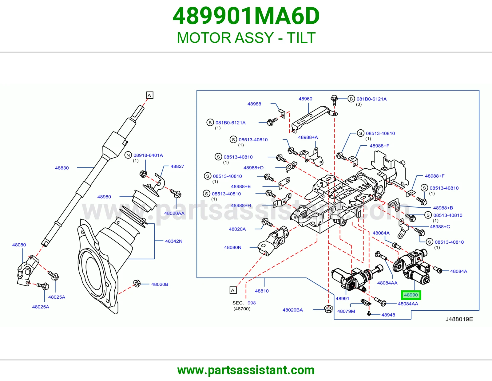دينمو إمالة كامل 489901MA6D