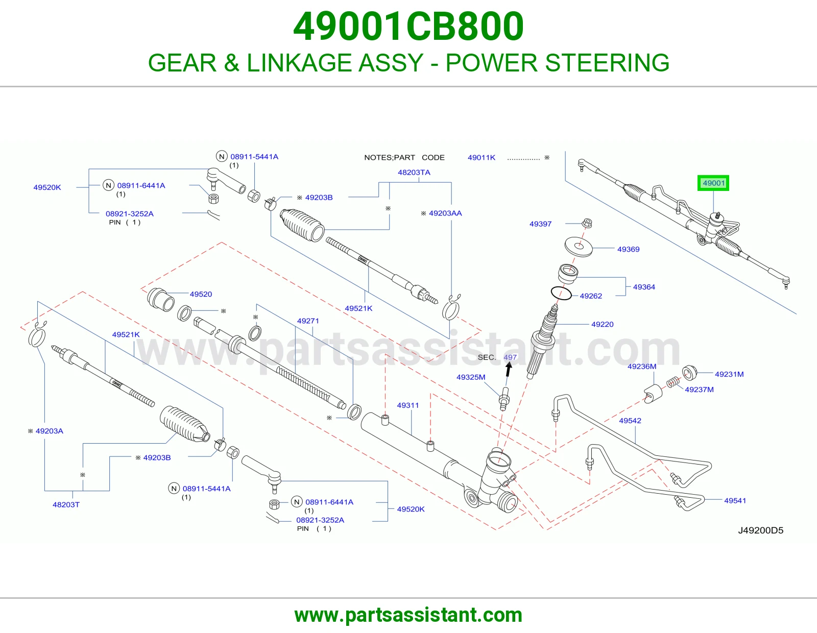 دوده دركسون كامله 49001CB800