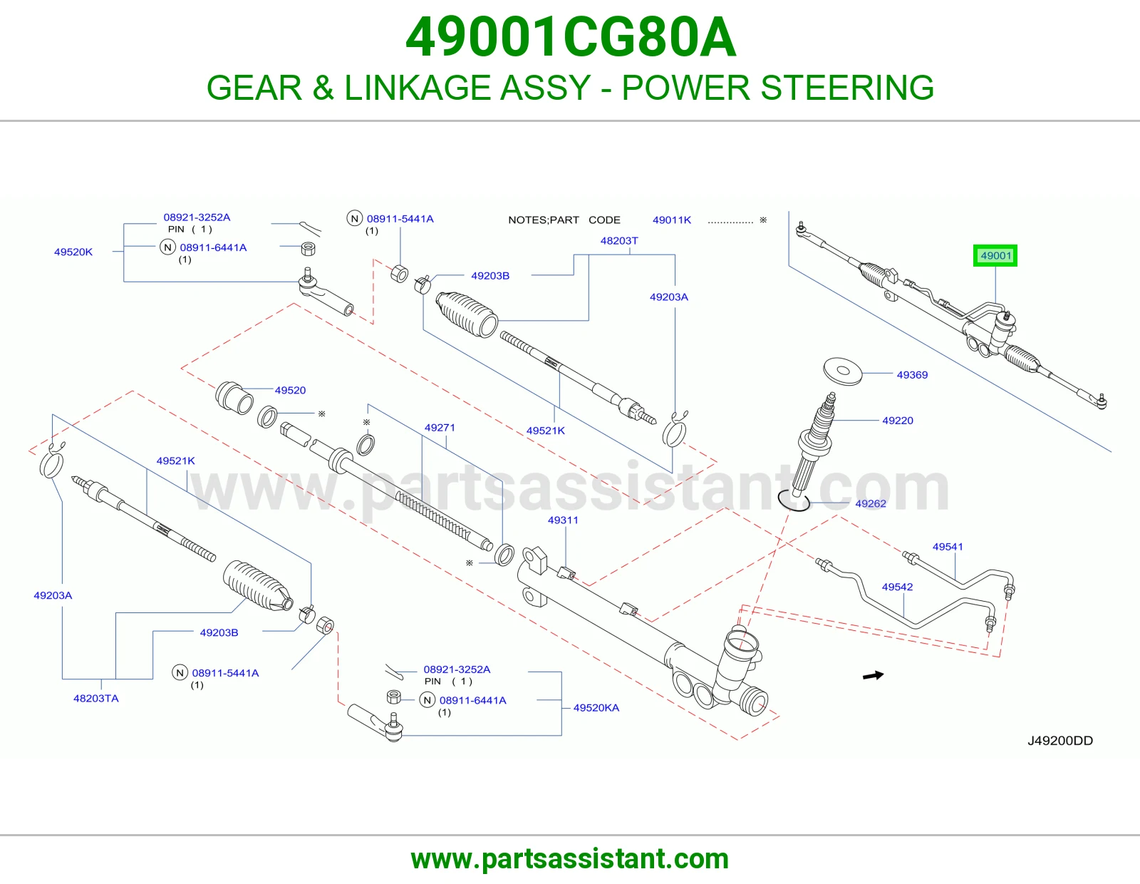 دوده دركسون كامله 49001CG80A