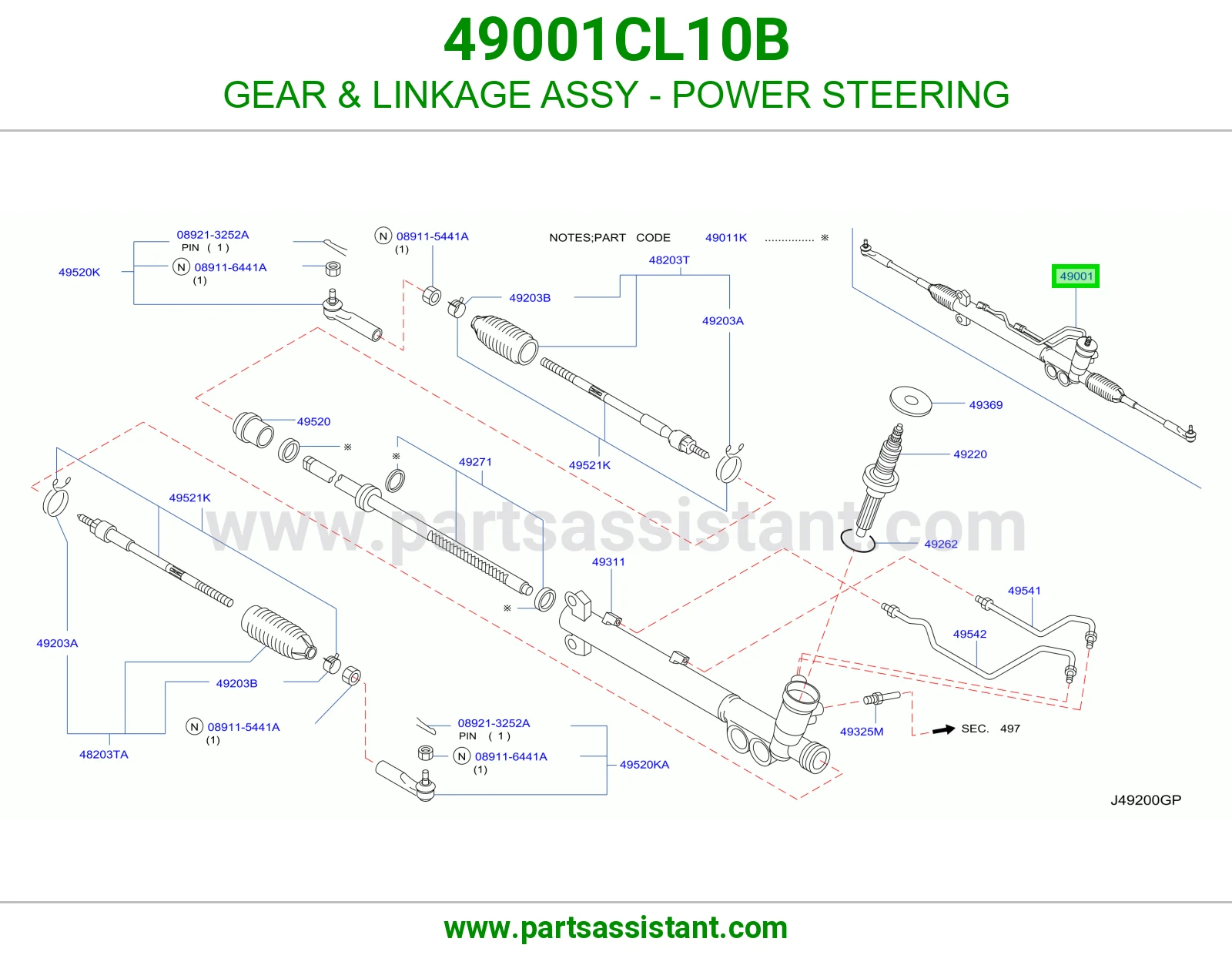 دوده دركسون كامله 49001CL10B