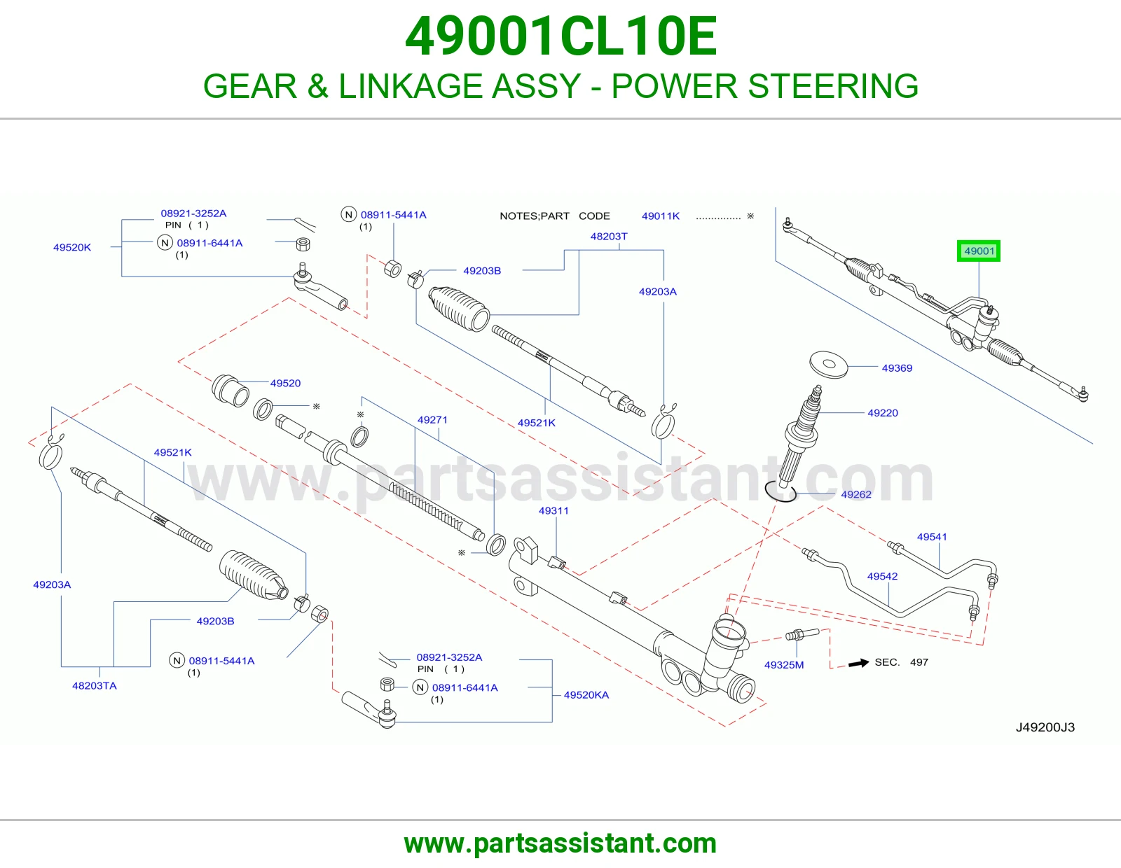 دوده دركسون كامله 49001CL10E