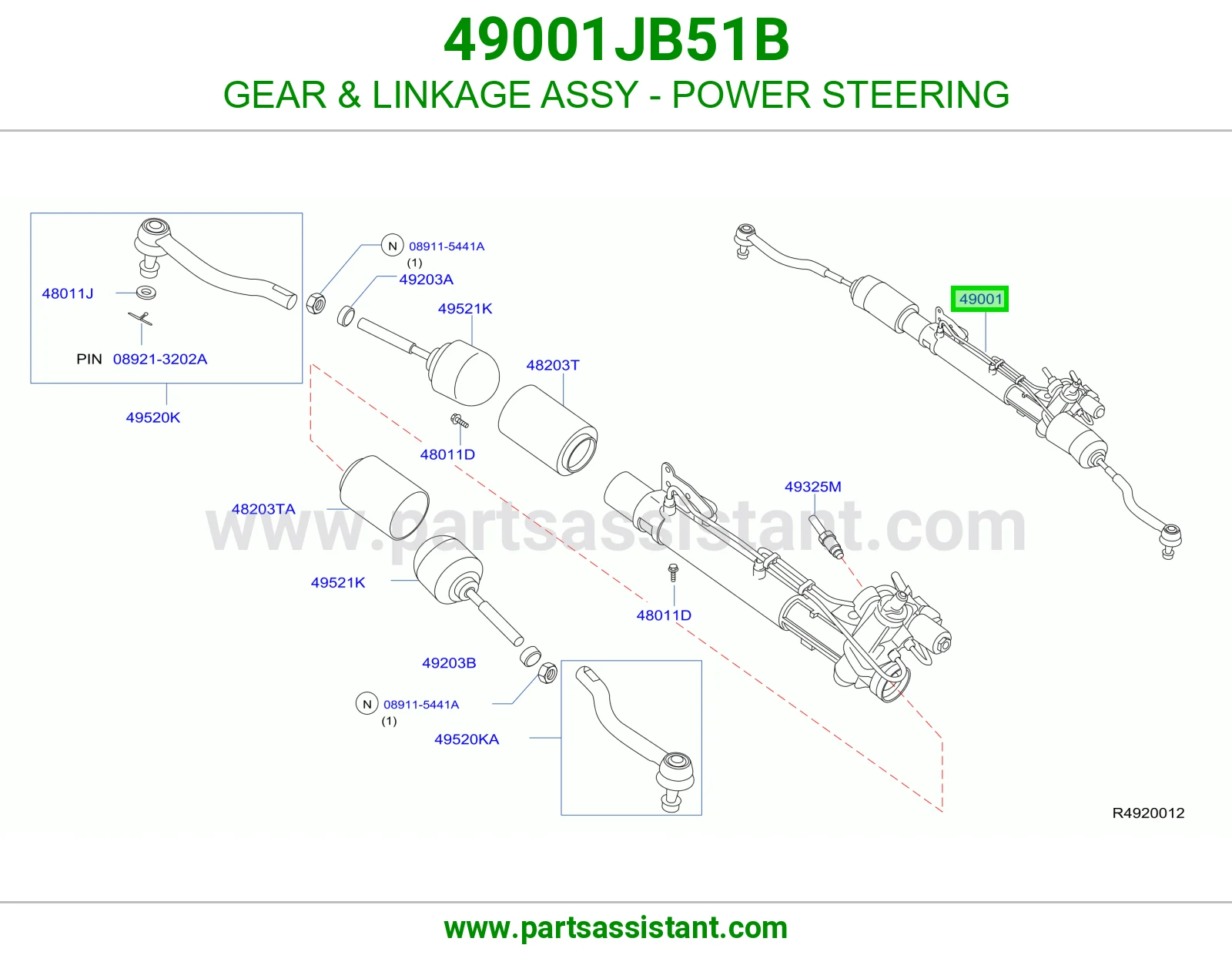 دوده دركسون كامله 49001JB51B