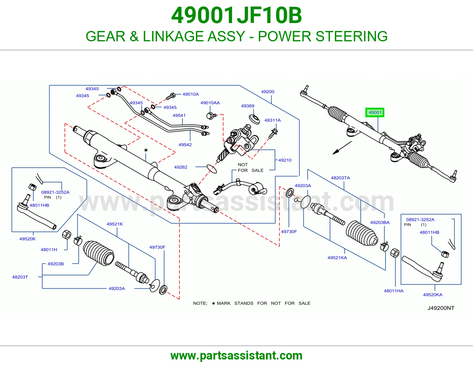 دوده دركسون كامله 49001JF10B