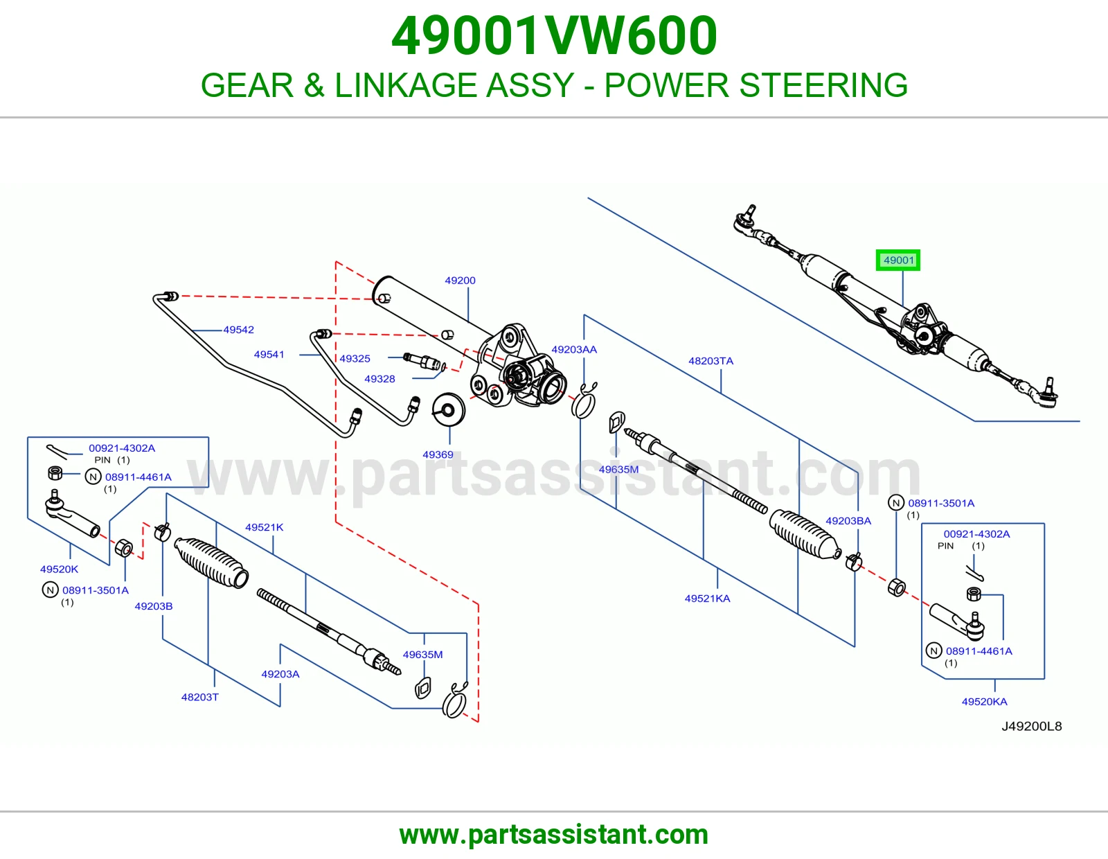 دوده دركسون كامله 49001VW600