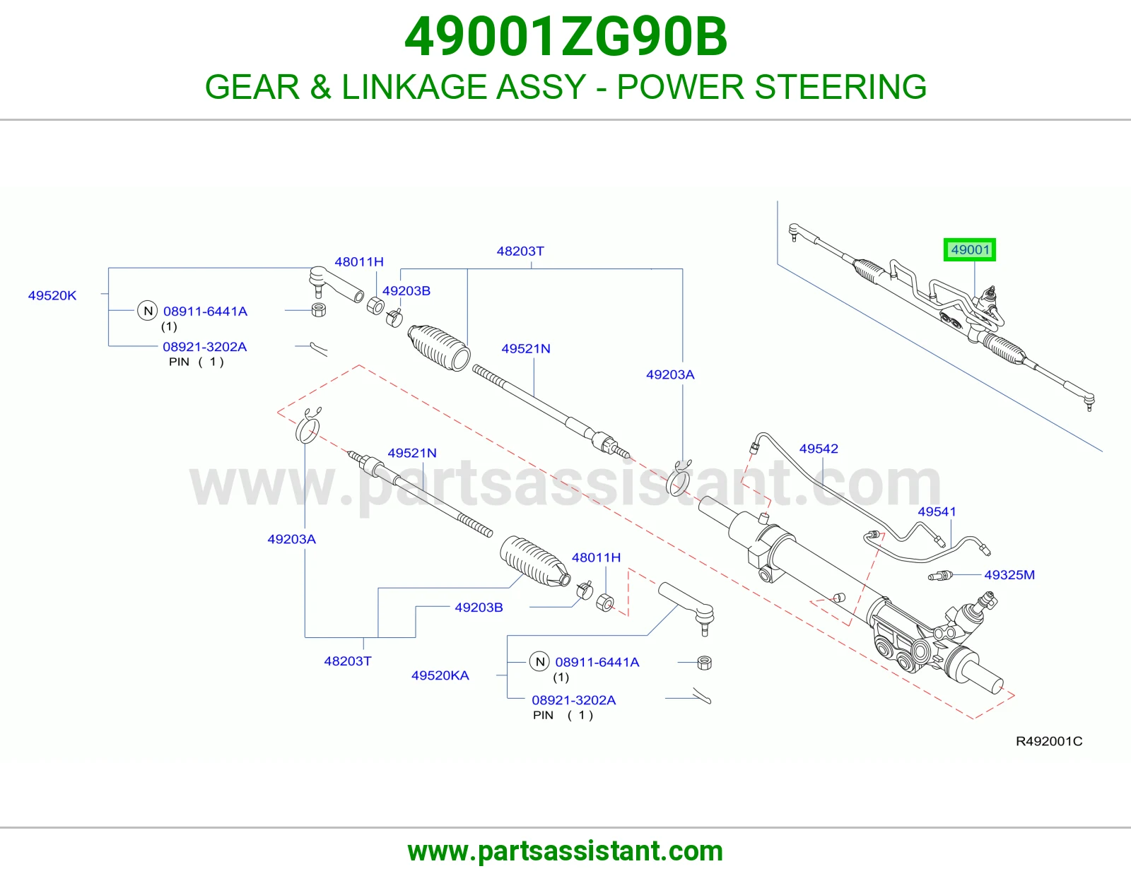 دوده دركسون كامله 49001ZG90B