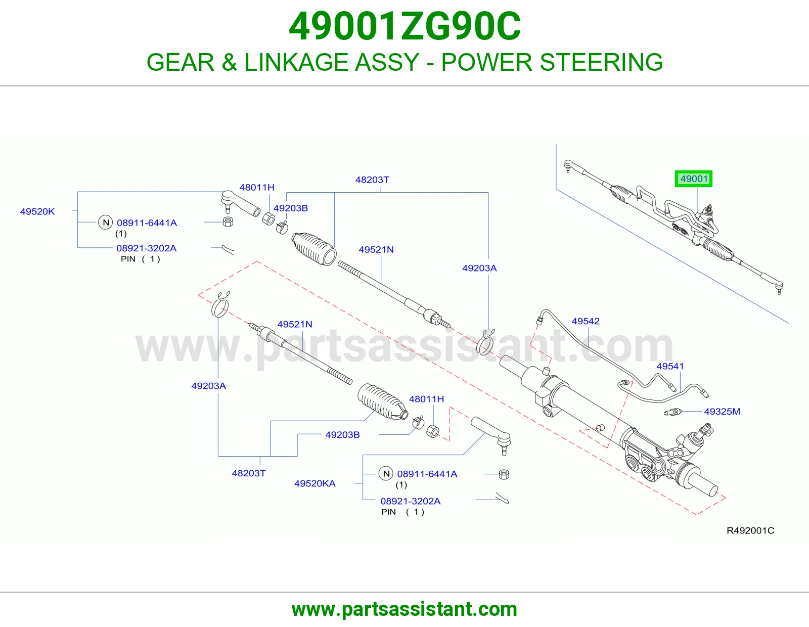 دوده دركسون كامله 49001ZG90C