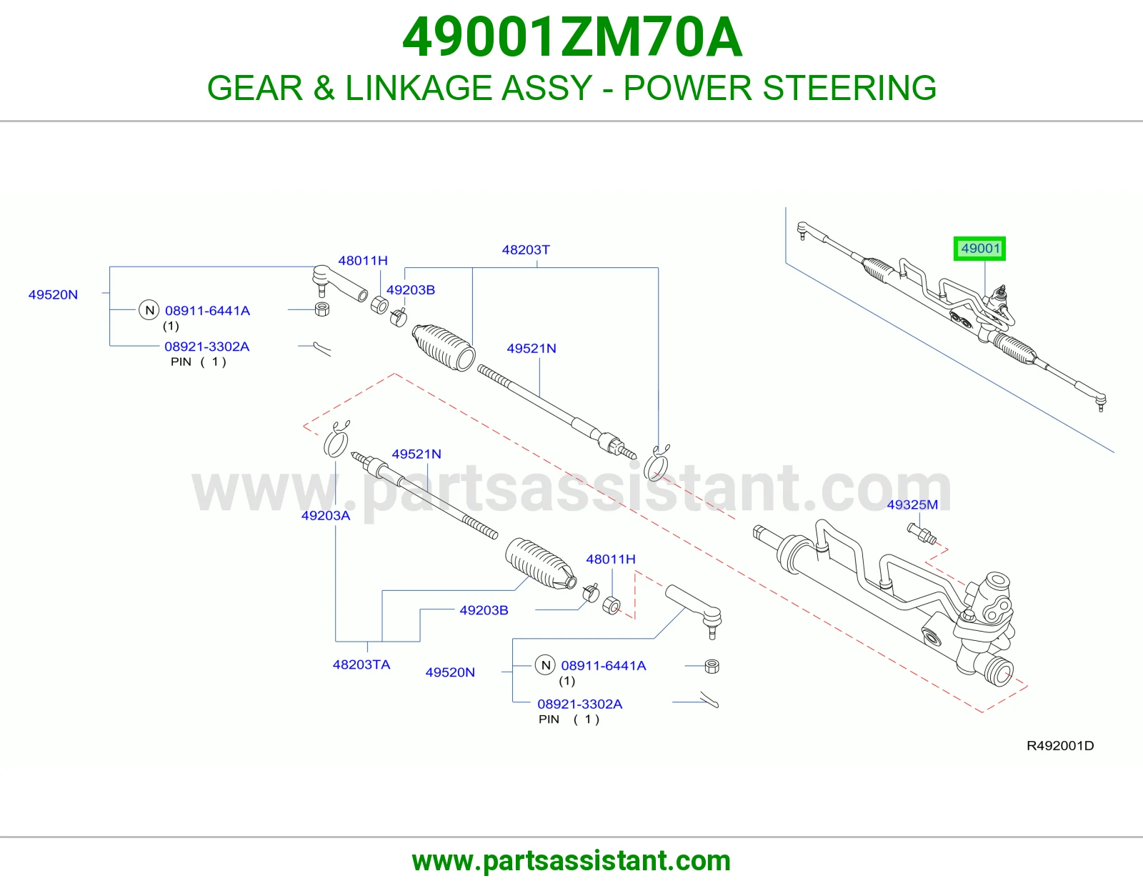 دوده دركسون كامله 49001ZM70A