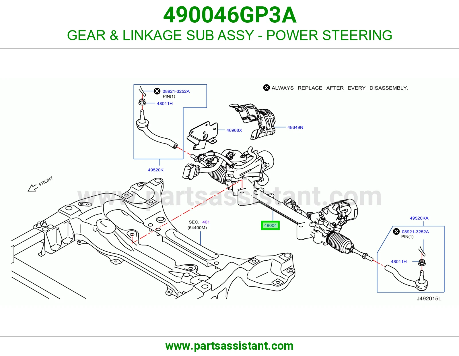 دوده دركسون كامله 490046GP3A