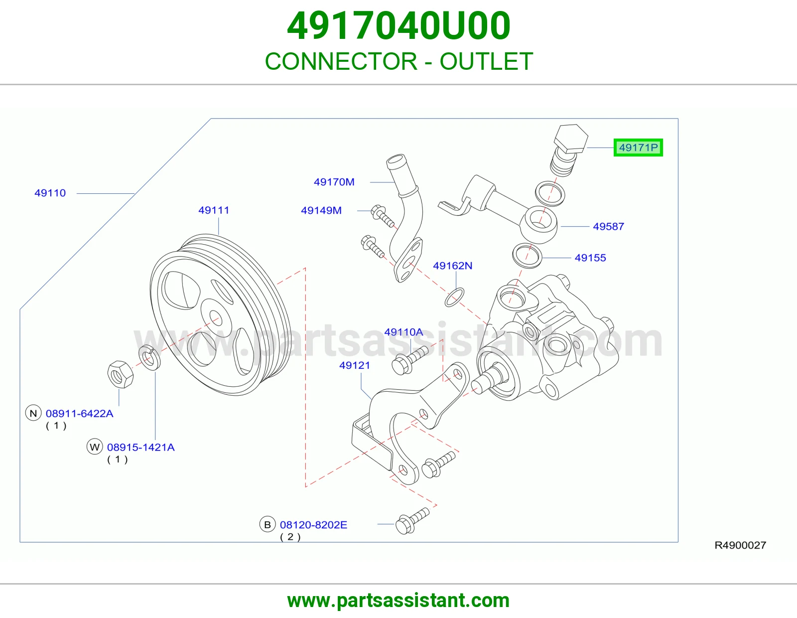 CONNECTOR - OUTLET 4917040U00