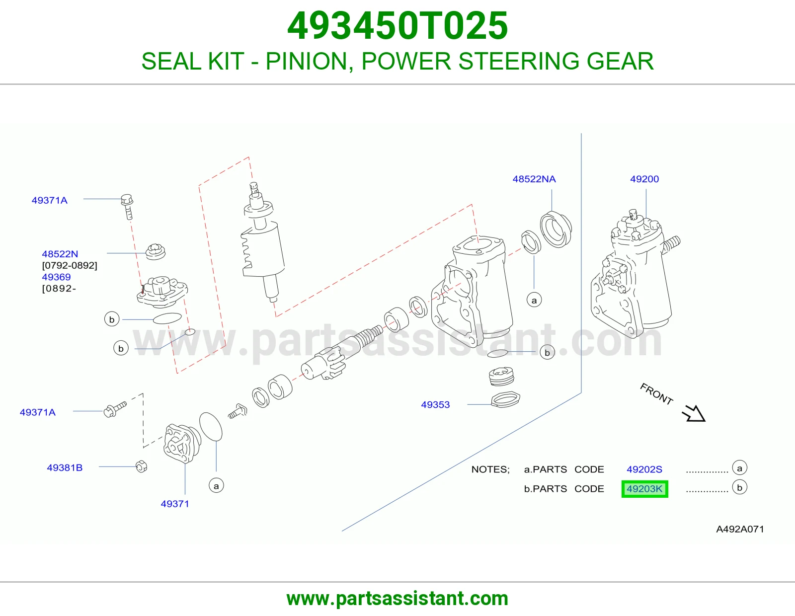 طقم وجه بنيون دودة دركسون 493450T025