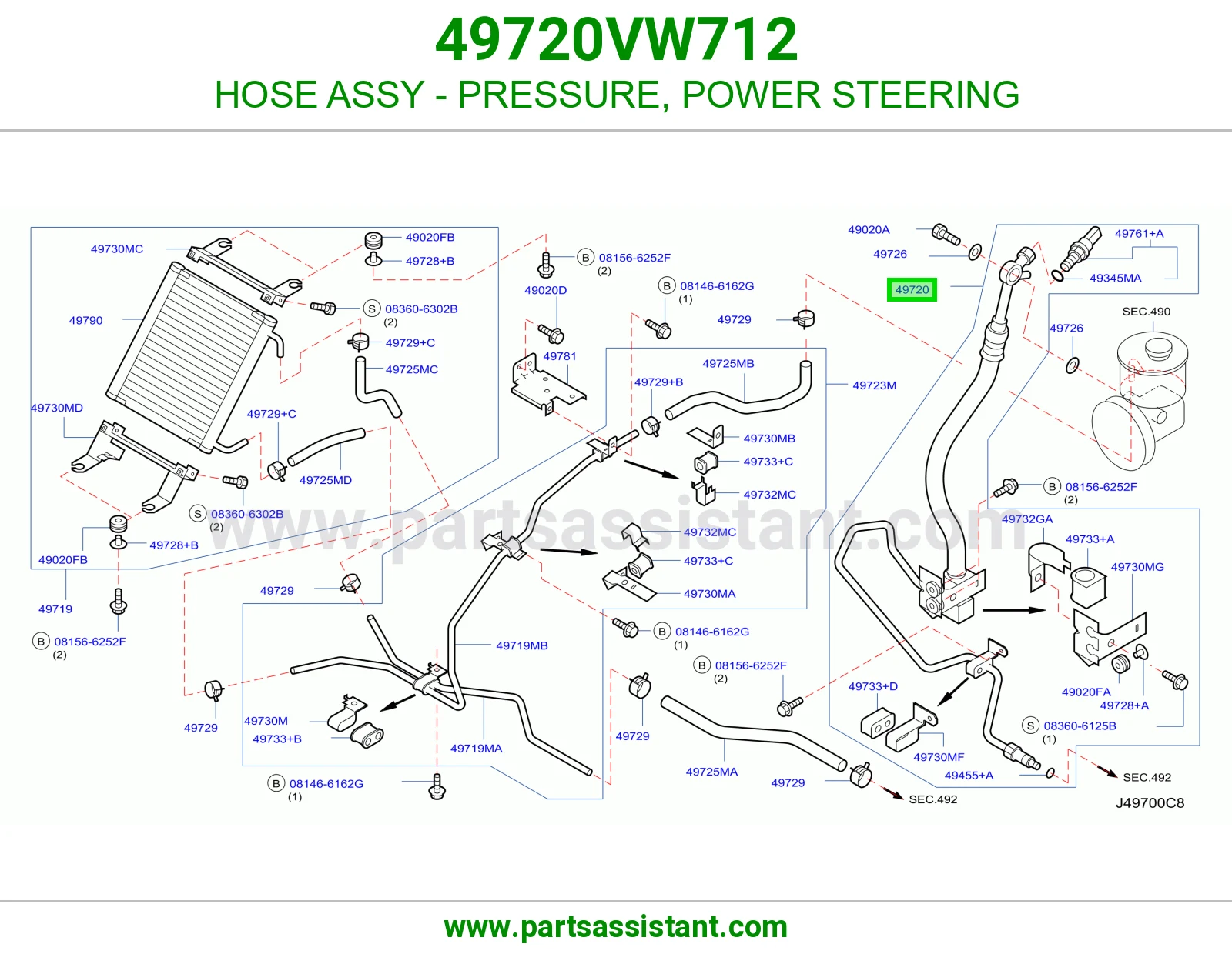 لي دركسون كبس 49720VW712