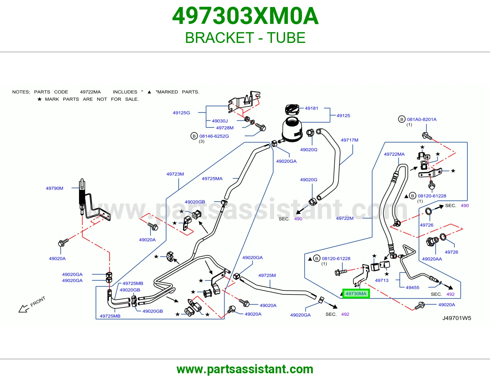 قاعدة ماسورة 497303XM0A