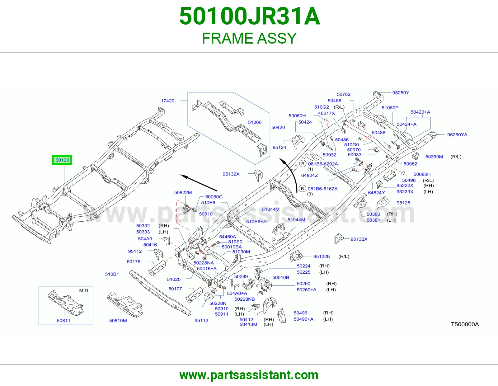 هيكل كامل 50100JR31A