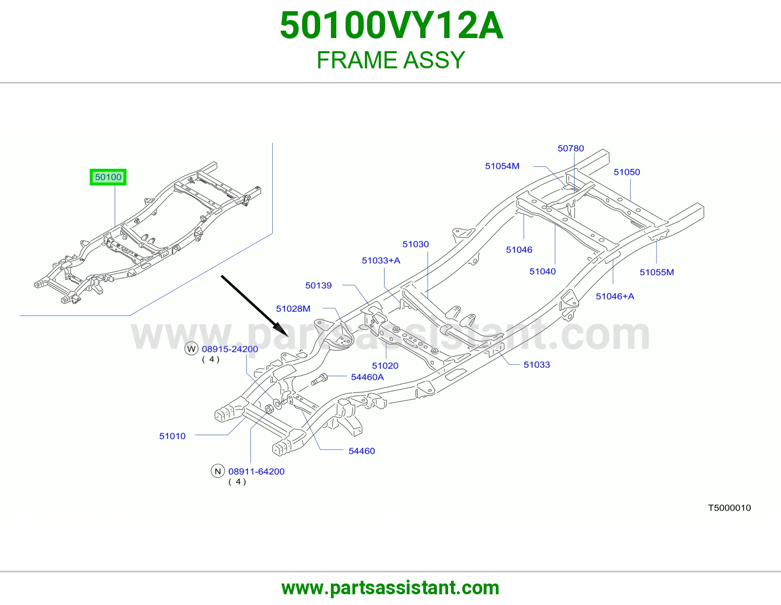 هيكل كامل 50100VY12A