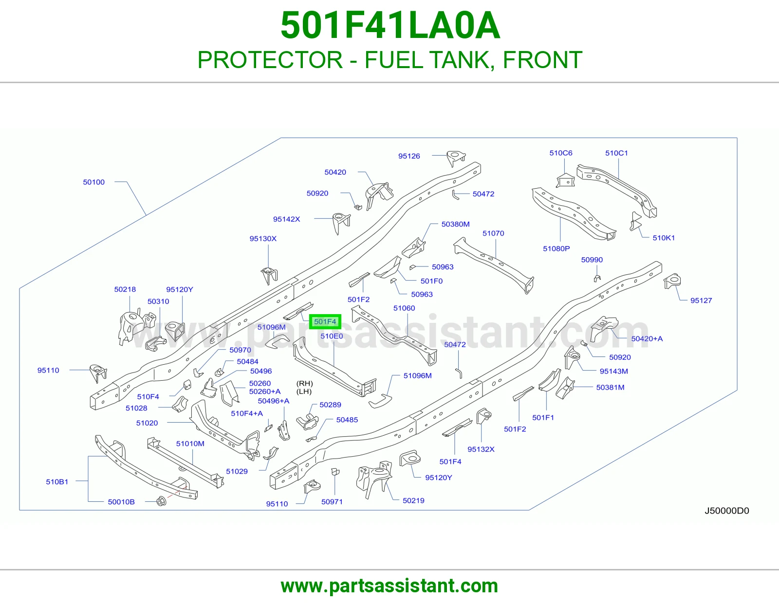 واقي تانكي بنزين أمامي 501F41LA0A