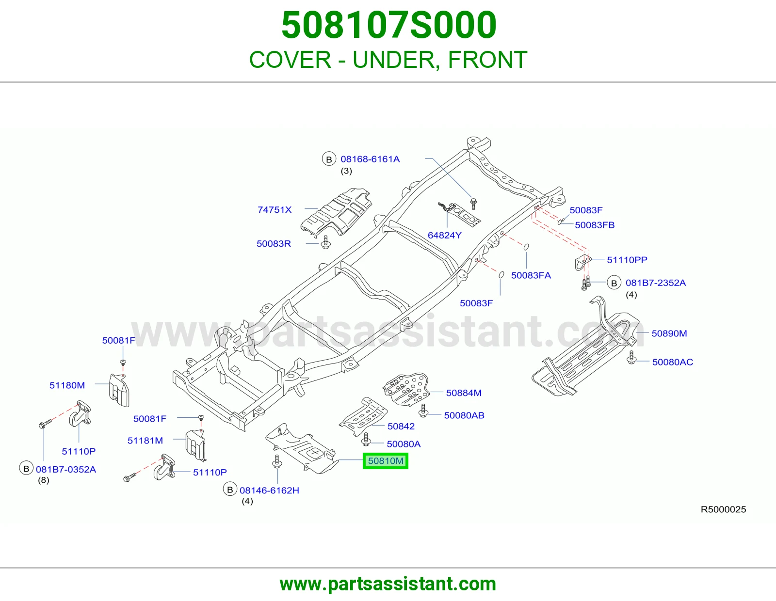 COVER - UNDER, FRONT 508107S000