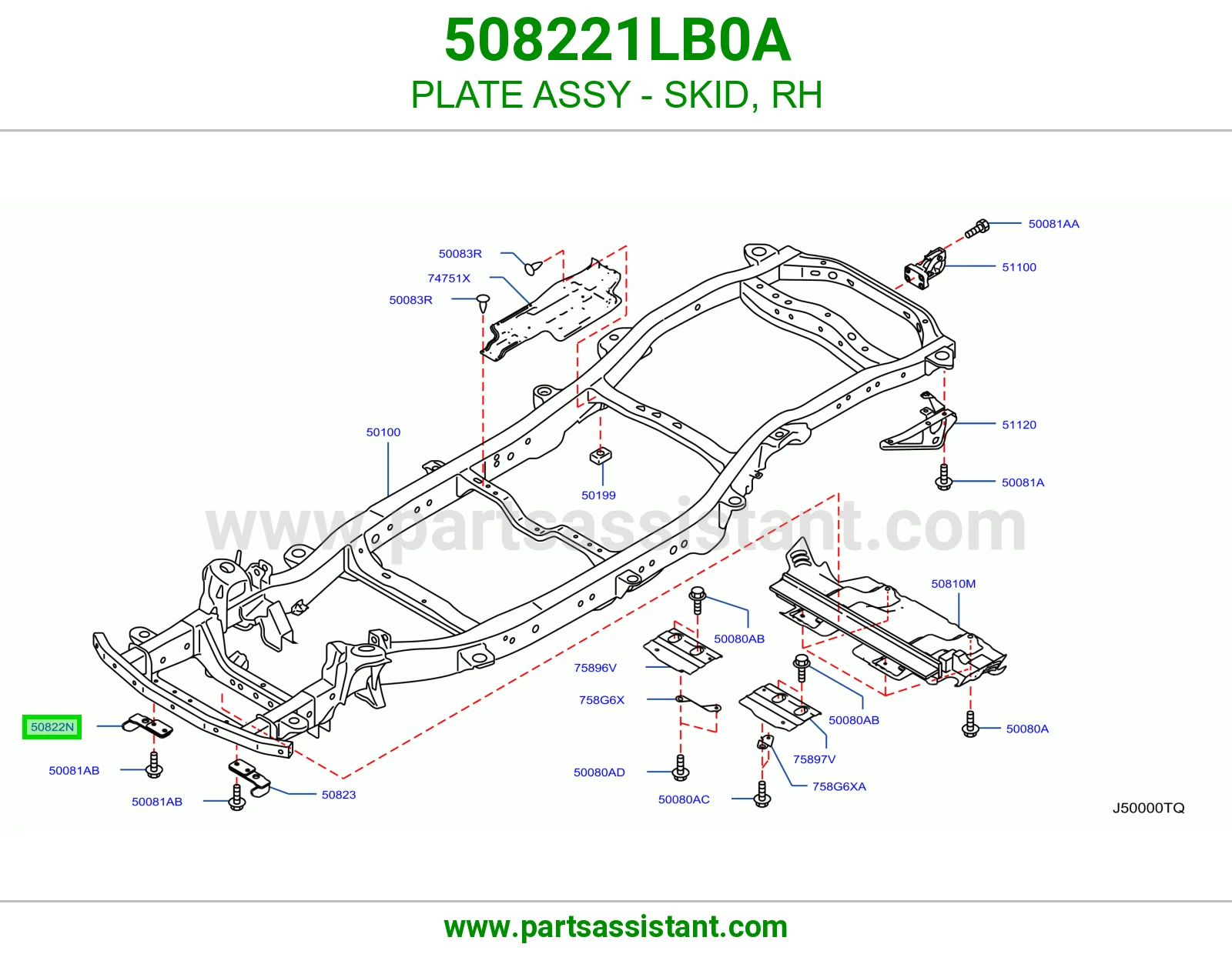 صاج انزلاق يمين كامل 508221LB0A