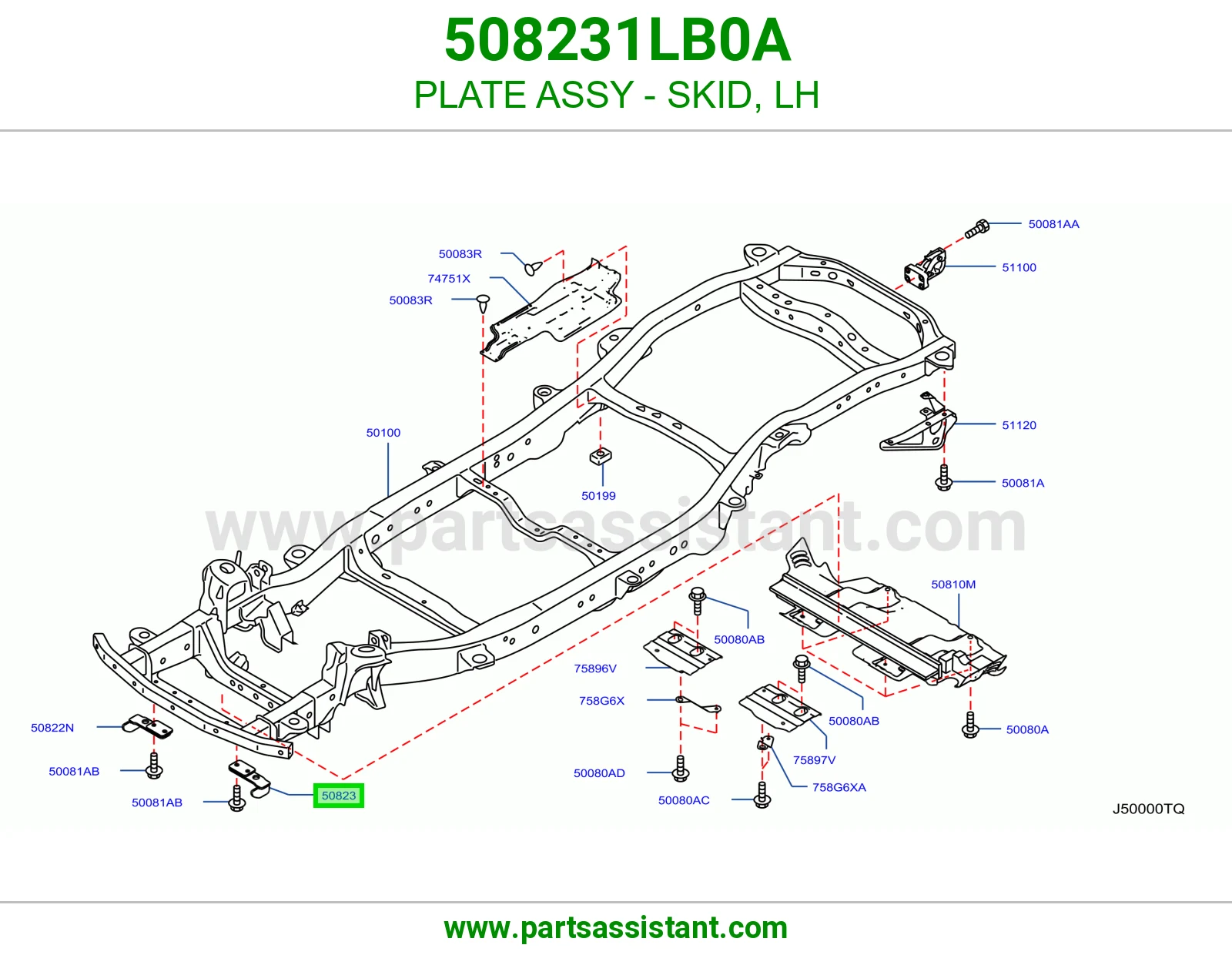صاج انزلاق يسار كامل 508231LB0A