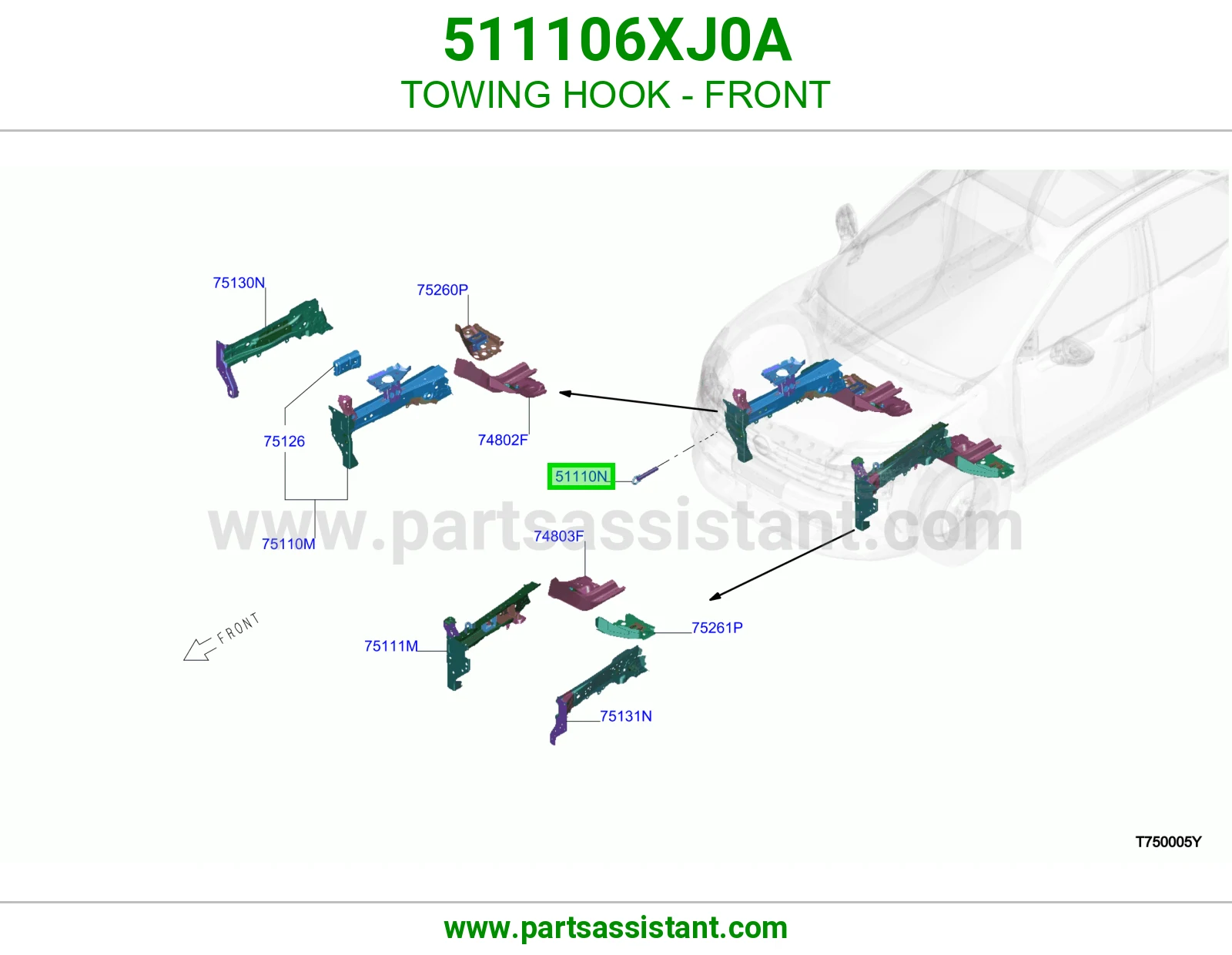 هوك سحب أمامي 511106XJ0A