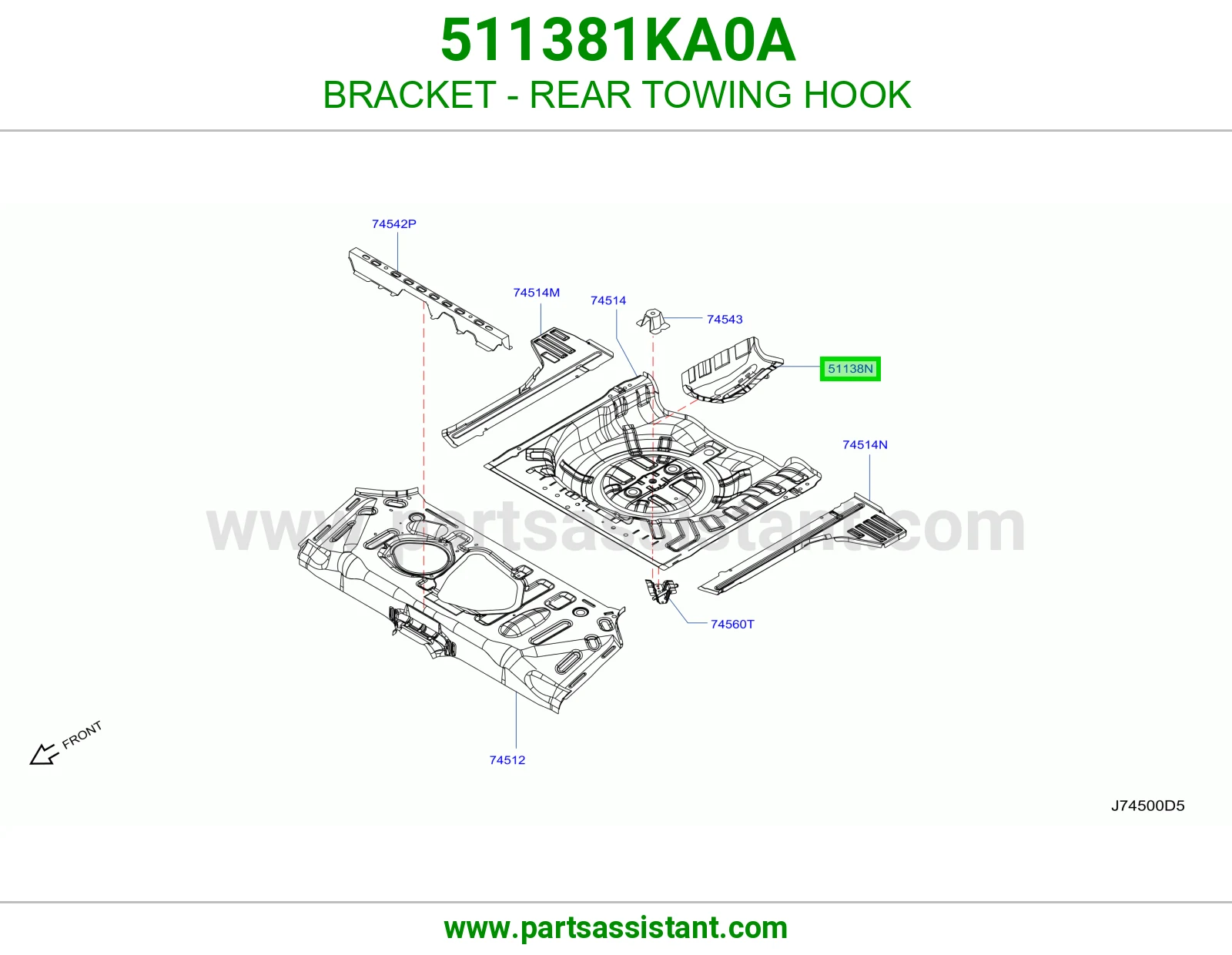 قاعدة هوك سحب خلفي 511381KA0A