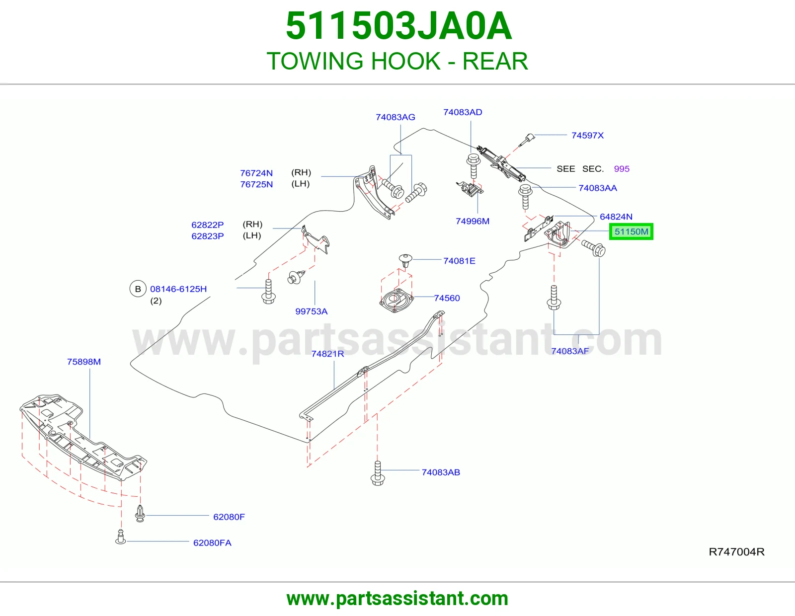هوك سحب خلفي 511503JA0A