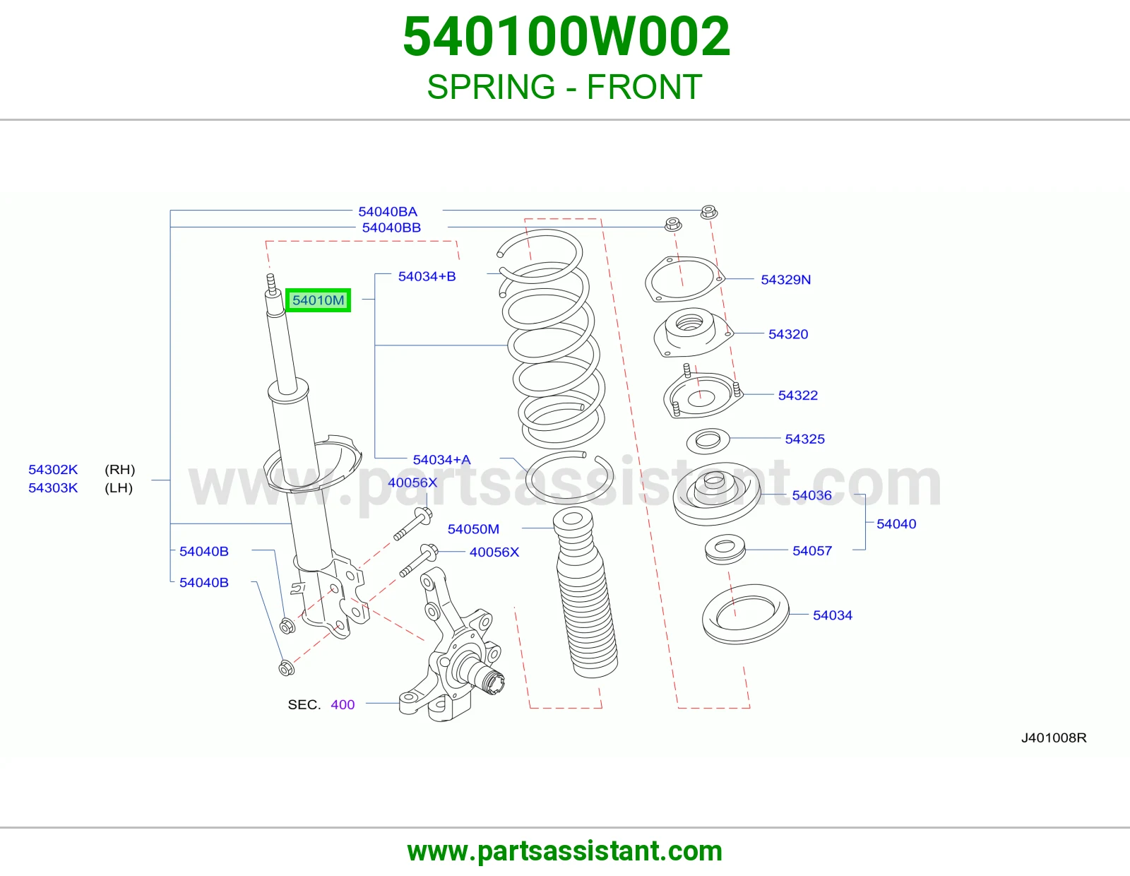 ياي امامي يسار 540100W002