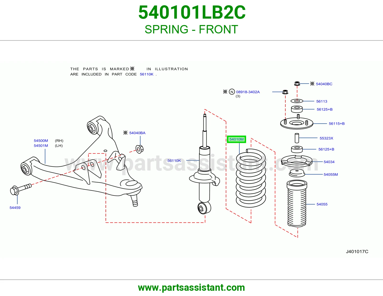 ياي امامي يسار 540101LB2C