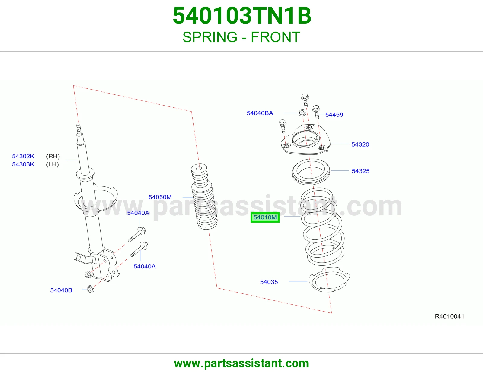 SPRING - FRONT 540103TN1B