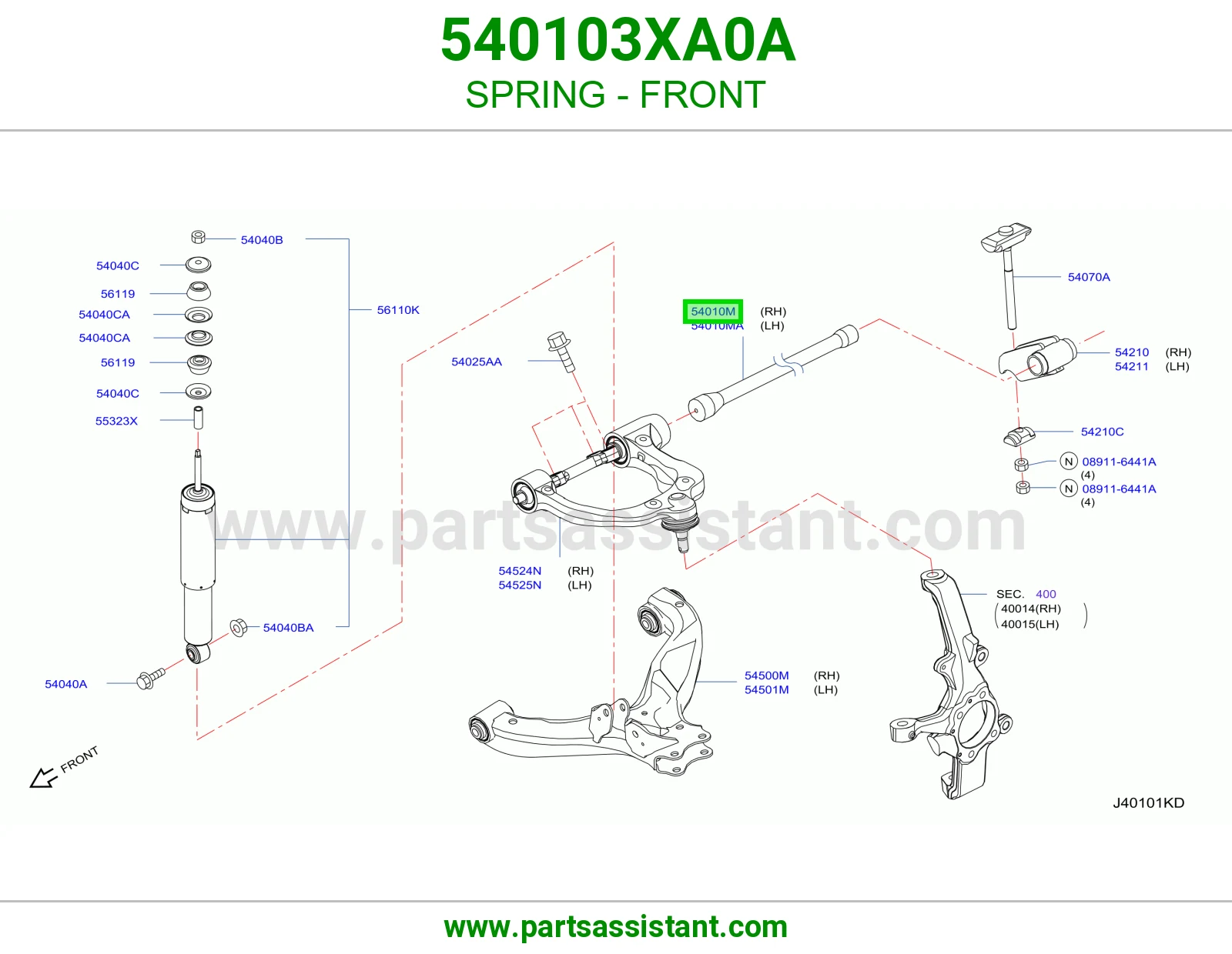 ياي امامي يسار 540103XA0A
