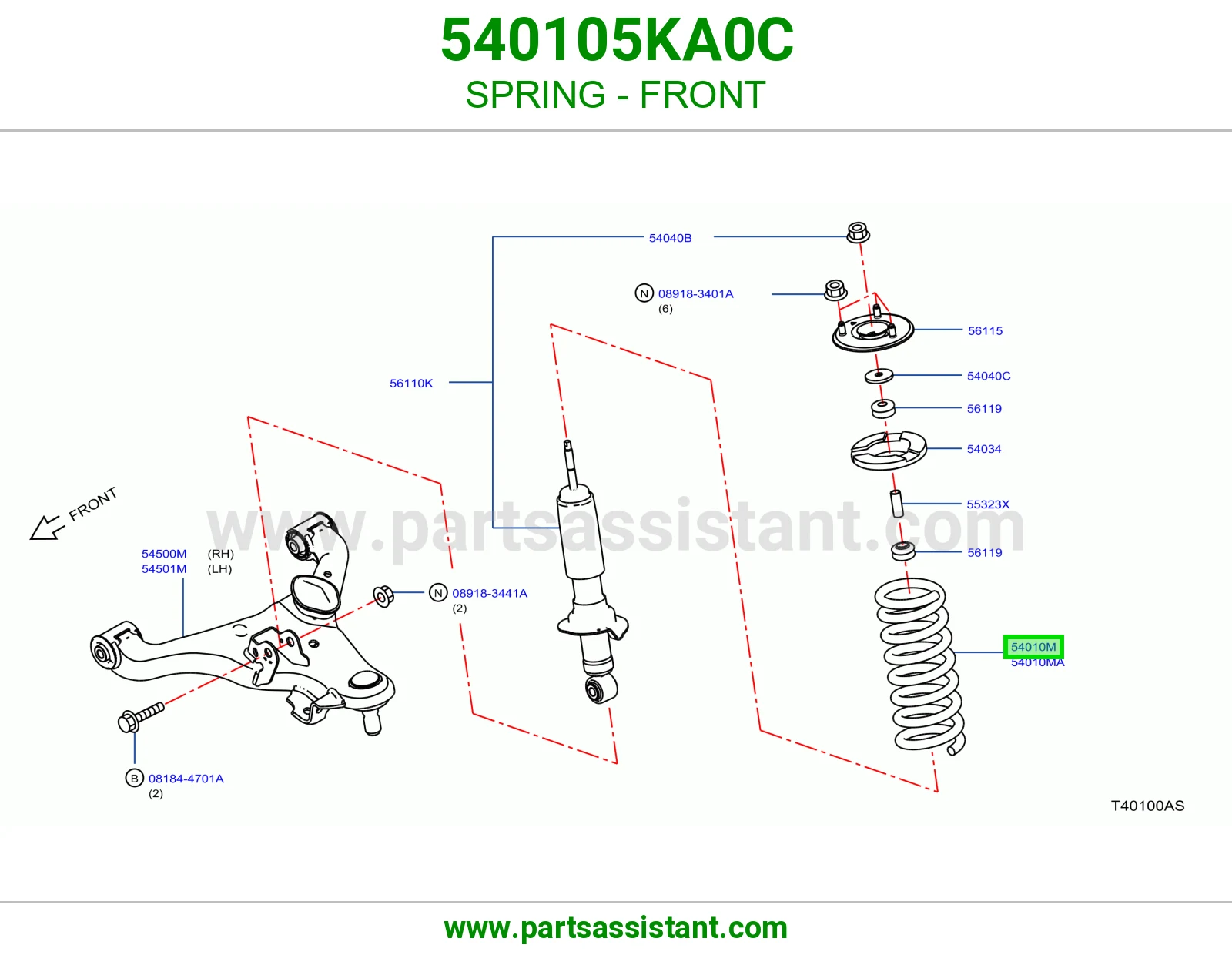 ياي امامي يسار 540105KA0C