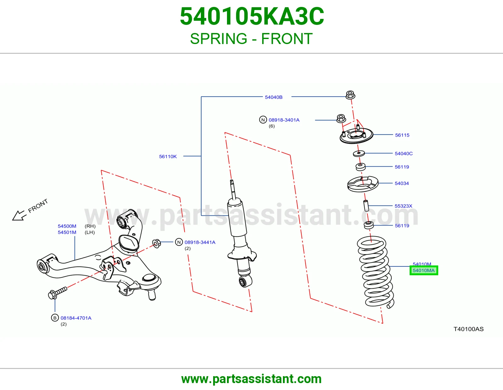 ياي امامي يسار 540105KA3C