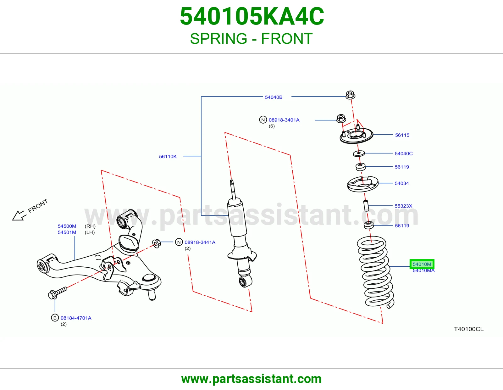 ياي امامي يسار 540105KA4C