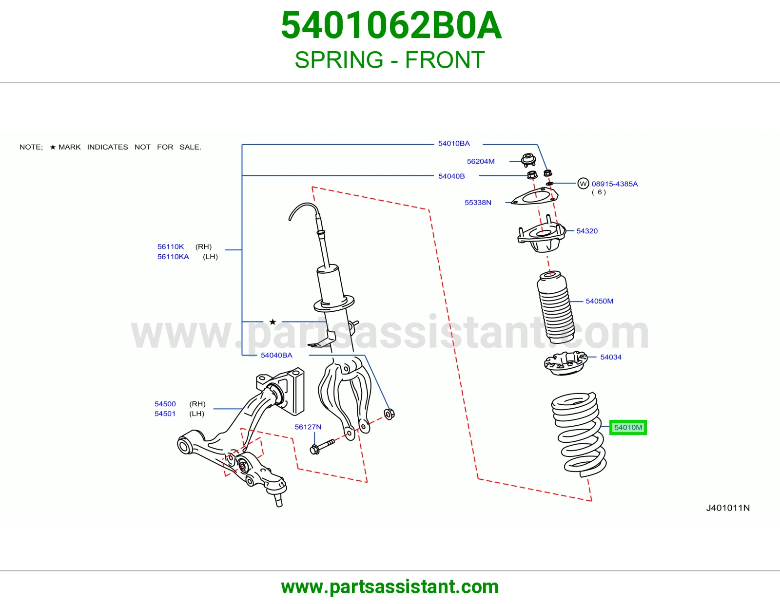 ياي امامي يسار 5401062B0A