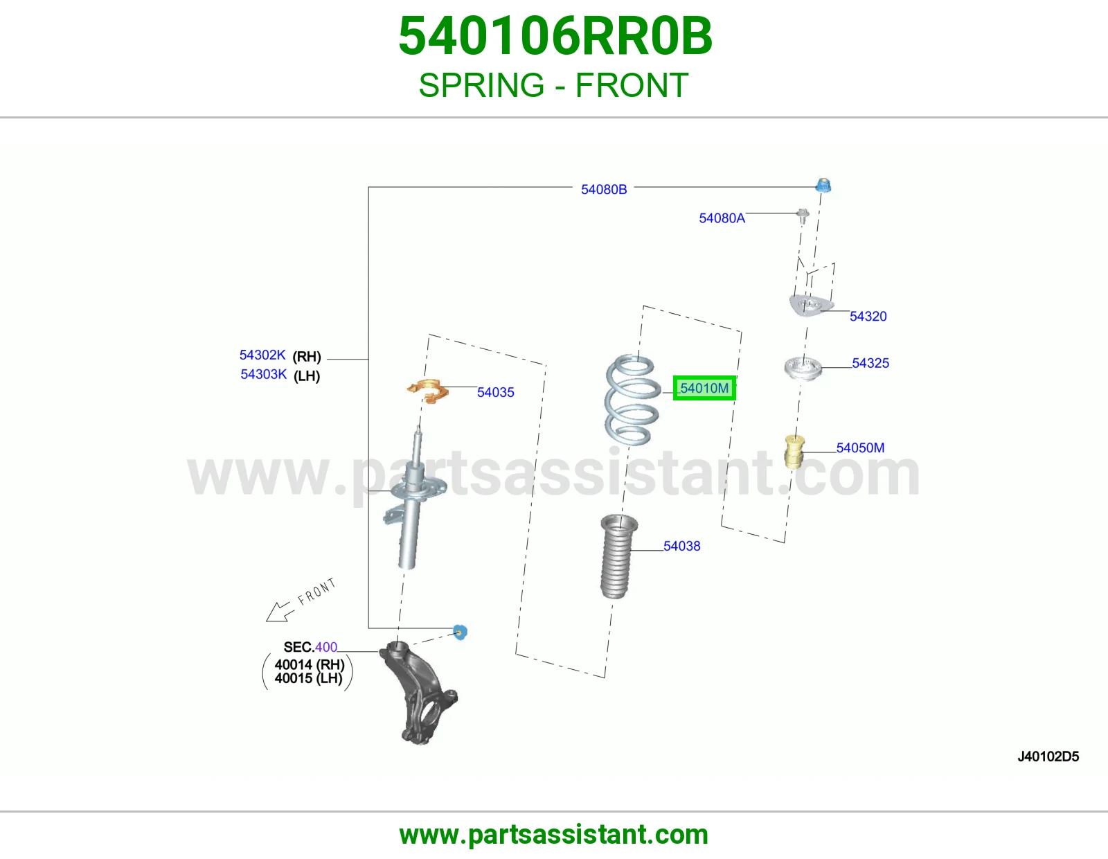 ياي امامي يسار 540106RR0B