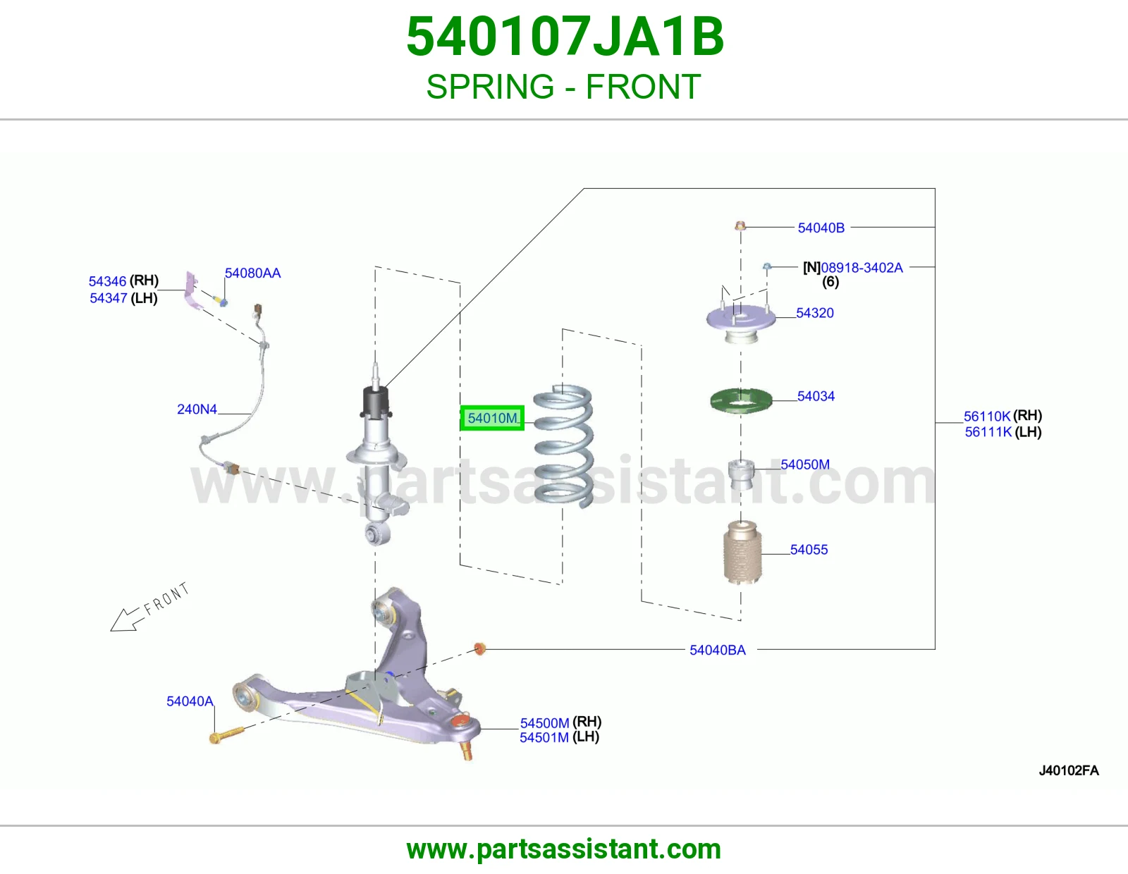 ياي امامي يسار 540107JA1B