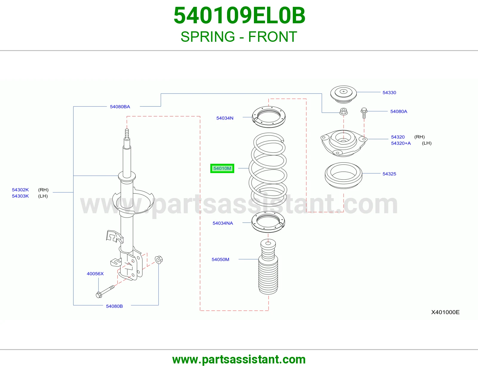 ياي امامي يسار 540109EL0B