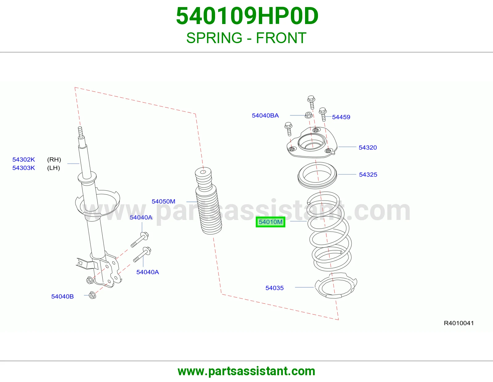 ياي امامي يسار 540109HP0D