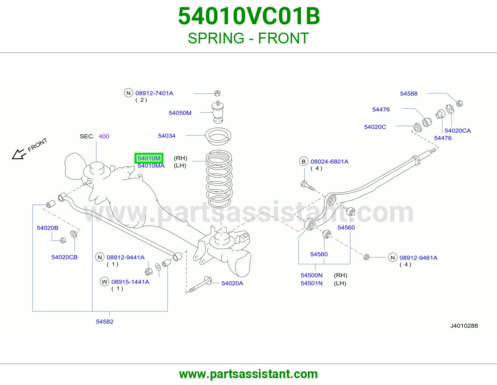 ياي امامي يسار 54010VC01B