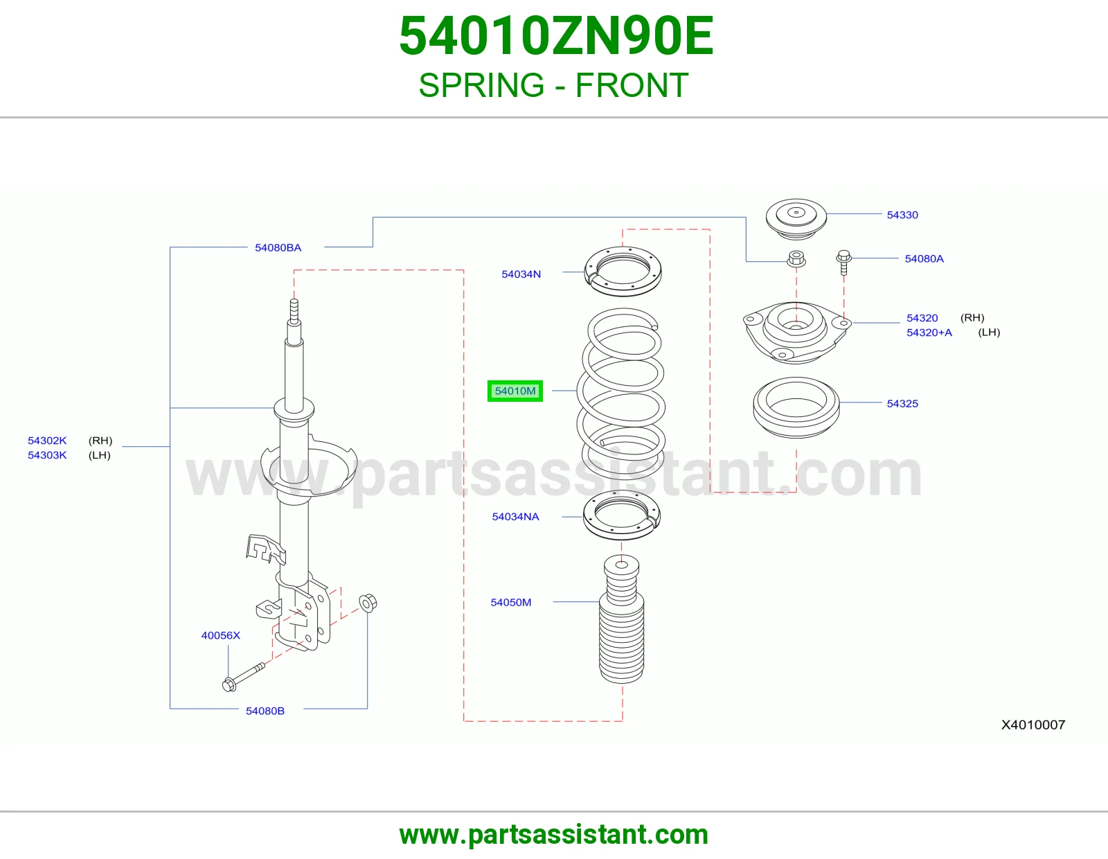ياي امامي يسار 54010ZN90E
