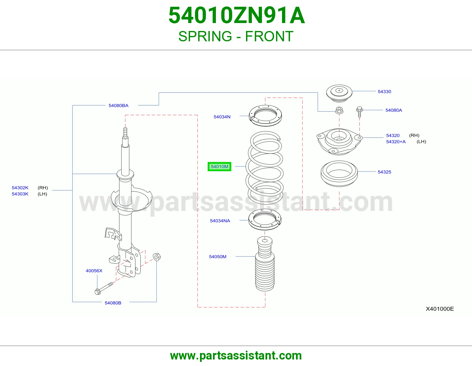 ياي امامي يسار 54010ZN91A