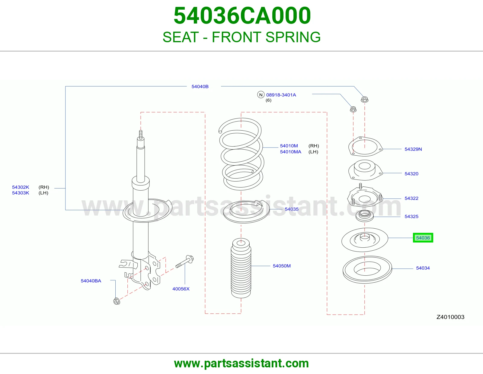 مرتبة ياي أمامي 54036CA000