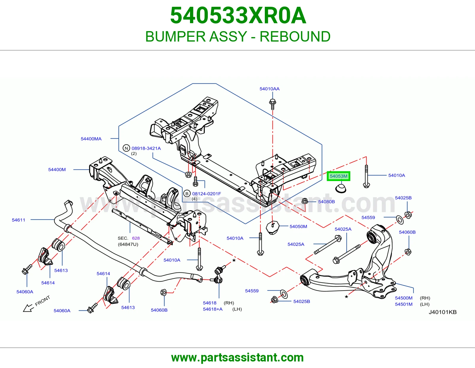 صدام صدادة ارتداد كامل 540533XR0A