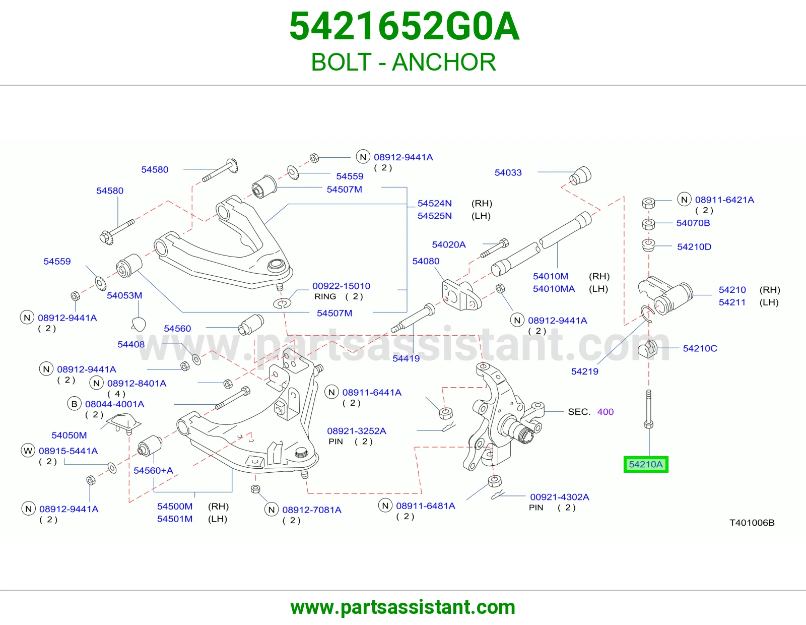 BOLT - ANCHOR 5421652G0A