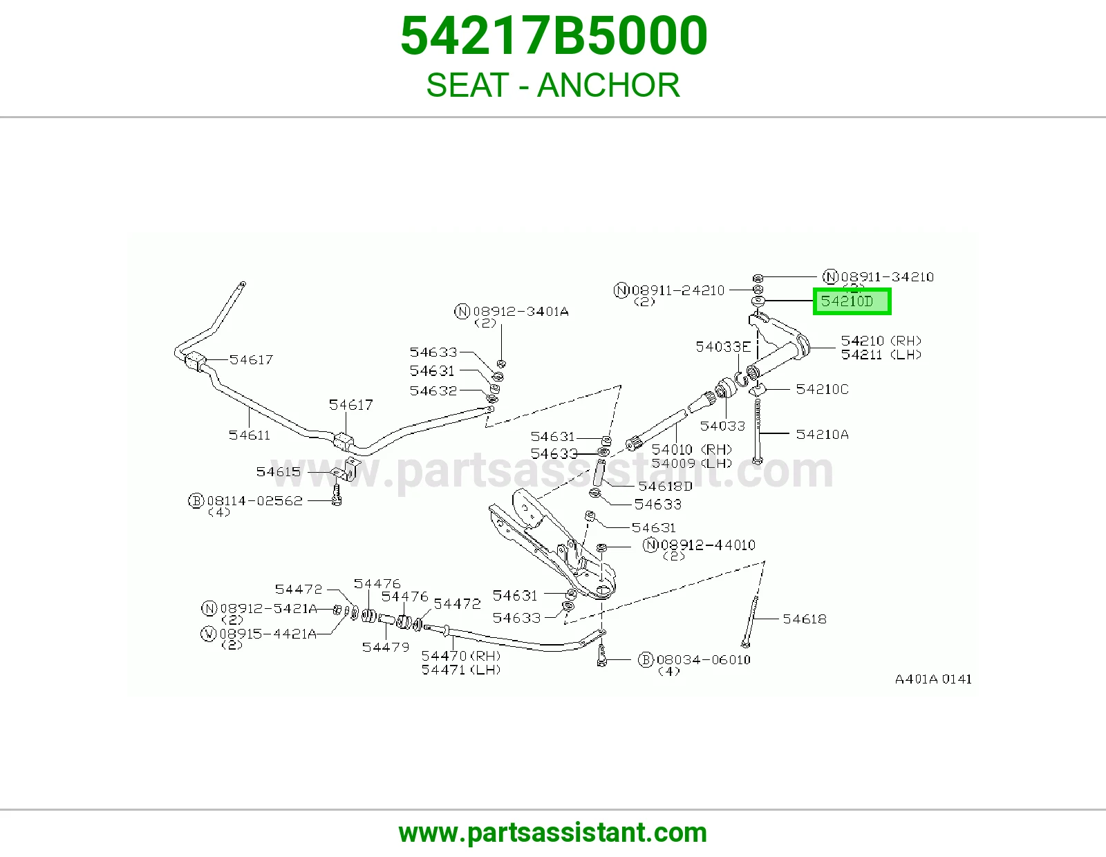SEAT - ANCHOR 54217B5000