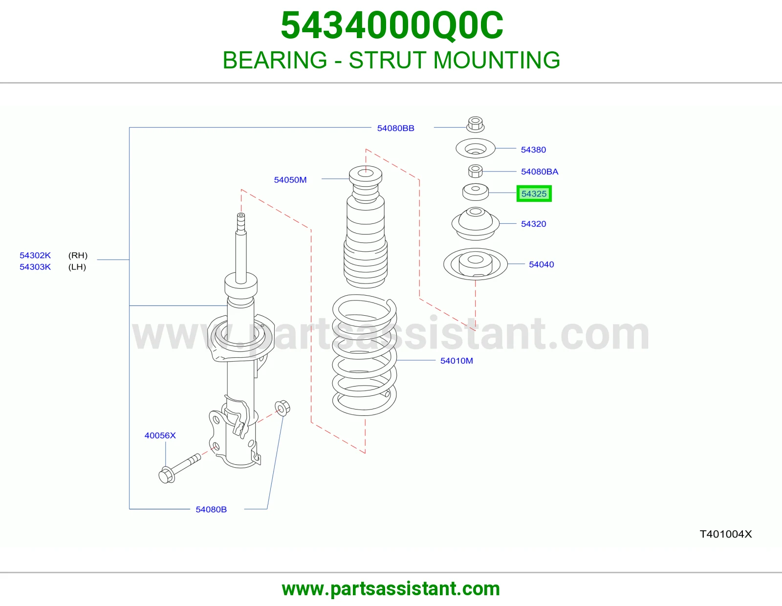 صدادة عازل صدادة ارتداد كاملة 5434000Q0C