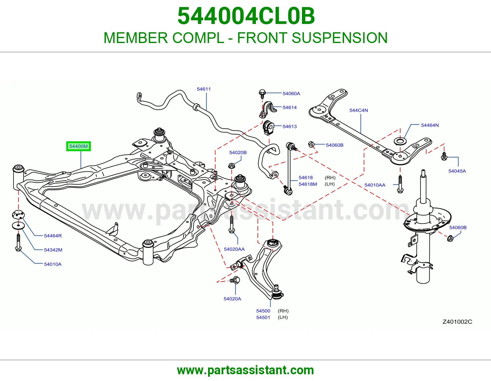 كمر امامي 544004CL0B